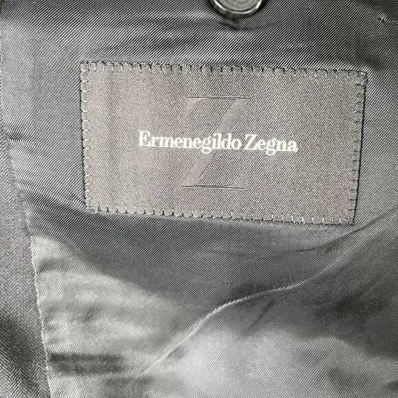 Ermenegildo Zegna Black Wool-blend Pinstripe Suit - Picture 7 of 7